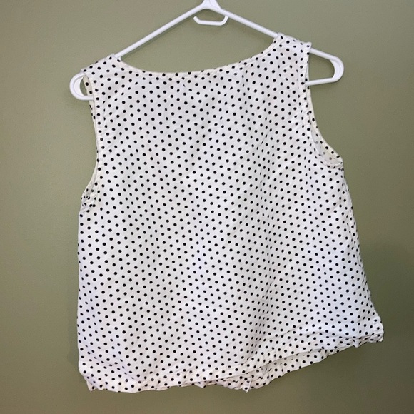 Mango White and Black Boxy Buttoned Sleeveless Top - Picture 7 of 9